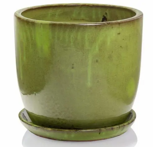 ,KVETINAC GLAZED 41cm -ZELENY 28.021.41