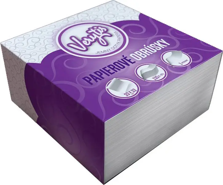 SERVITKY BIELE 33x33cm  100ks -MAJSTER