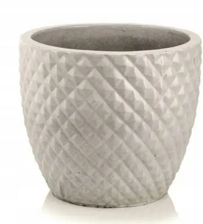 ,KVETINAC GLAZED 38cm -MRIEZKA KREM 28.056.38