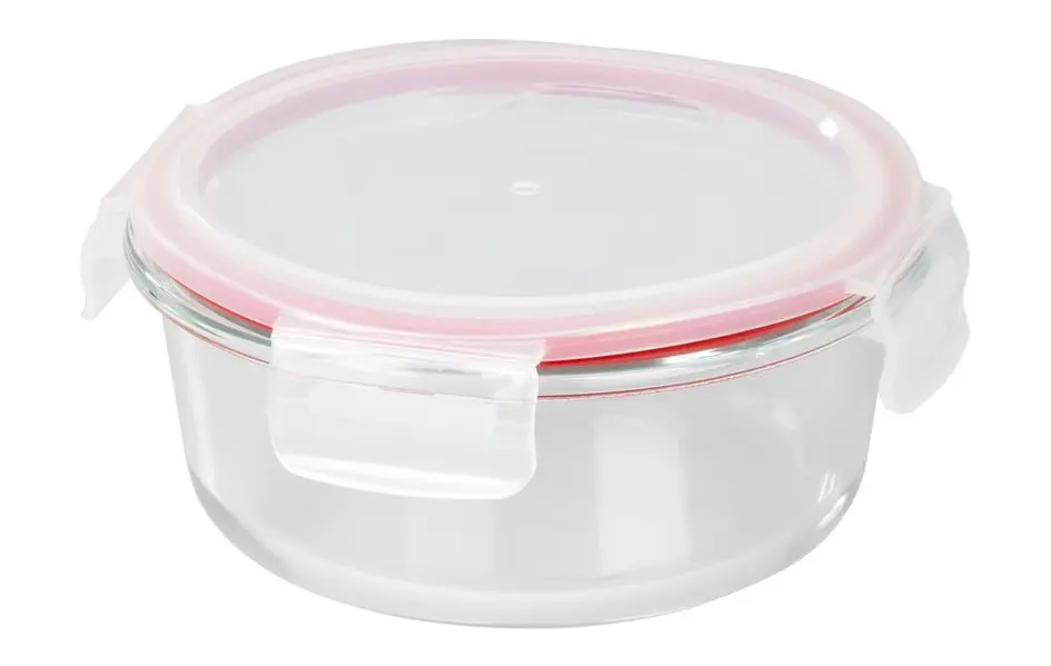 DOZA NA POTRAVINY OKRUHLA 650ml -SKLO + CLIP