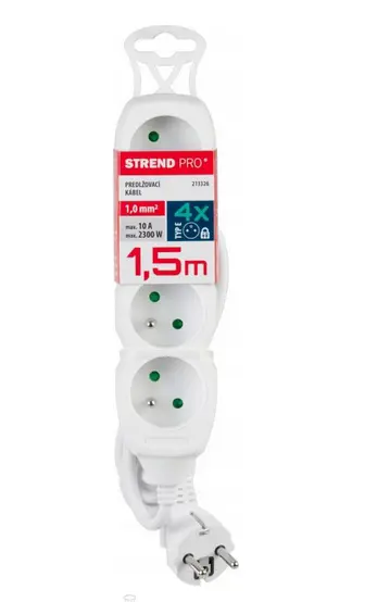 KABEL PREDLZOVACI 4xZASUV. 1,5m -BIELY