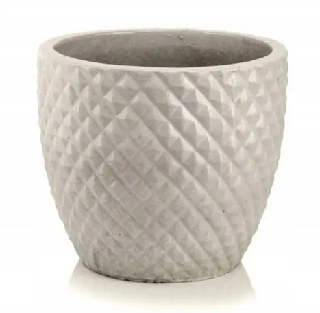 ,KVETINAC GLAZED 24cm -MRIEZKA KREM 28.056.24