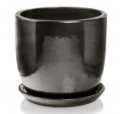 ,KVETINAC GLAZED 23cm -ANTRACIT 28.0001.23