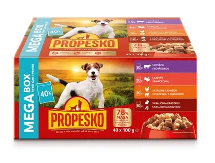 KRMIVO PSY KAPSI. PROPESKO 40x100g -KUR/KRU/MOR/HOV