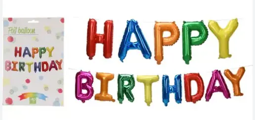 BALONOVA GIRLANDA HAPPY BIRTHDAY
