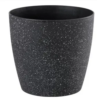 ,KVETINAC SP STONE 35x35cm CIERNY