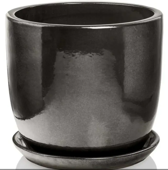 ,KVETINAC GLAZED 41cm -ANTRACIT 28.001.41