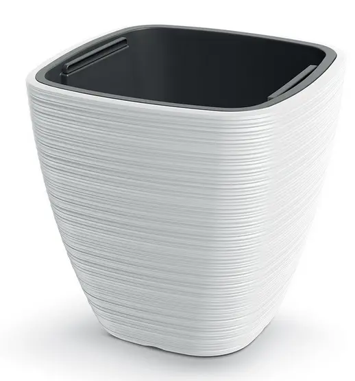 ,KVETINAC VENA SQUARE 28,9cm -BIELA