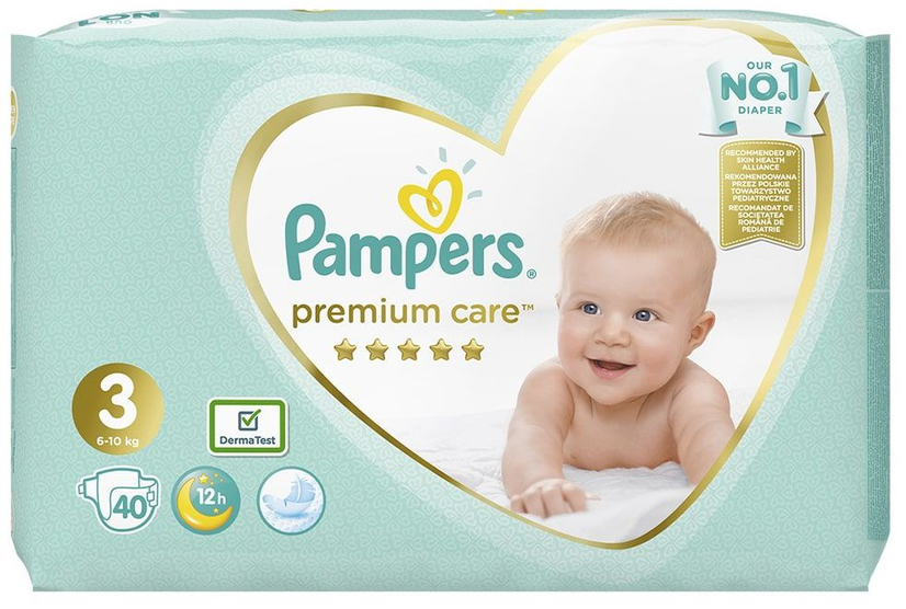 PAMPERS PREMIUM 3 PREMIUM 6-10kg 40ks