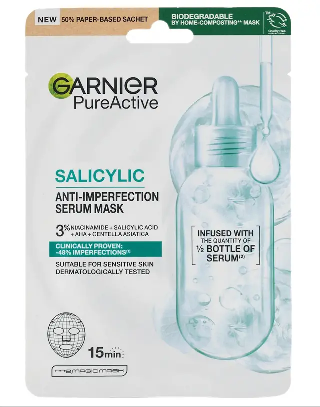PLET.MASKA GARNIER 23g -SALICYLIC