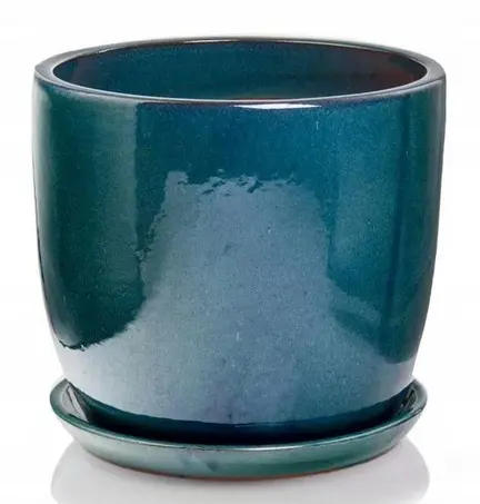 ,KVETINAC GLAZED 23cm -TYRKYS 28.033.23