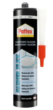 PATTEX SILIKON BIELY 280ml -VODEODOLNY