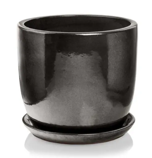 ,KVETINAC GLAZED 32cm -ANTRACIT 28.001.32