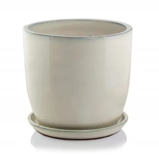 ,KVETINAC GLAZED 23cm -KREMOVY 28.028.23