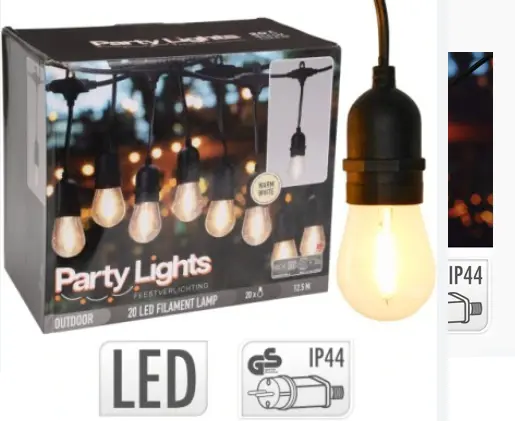 OSVETLENIE LED 20L OKR. -TEPLA BIELA