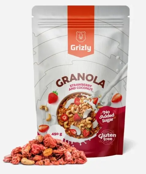 CK GRIZLY GRANOLA 450g -JAHODA+ KOKOS